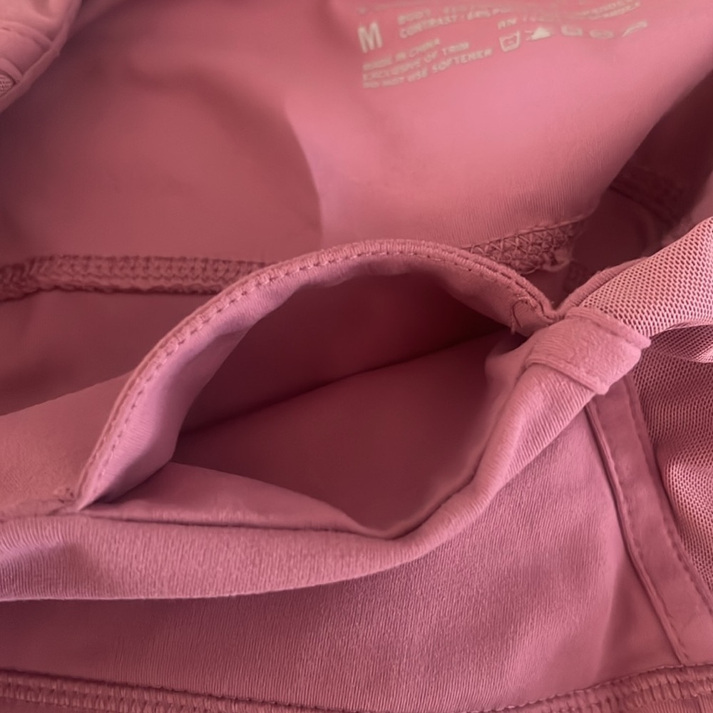 Yogalicious Lux Dusty Rose Pink Leggings Open Mesh Side Detail Size M Gym Yoga - Picture 9 of 9